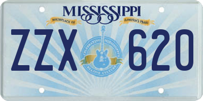 MS license plate ZZX620