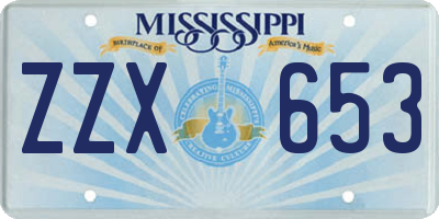 MS license plate ZZX653