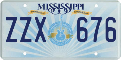 MS license plate ZZX676