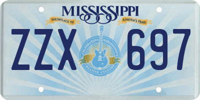 MS license plate ZZX697