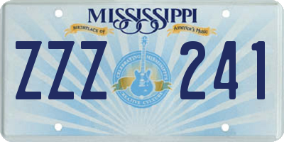 MS license plate ZZZ241