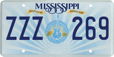 MS license plate ZZZ269