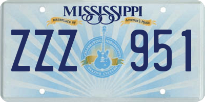 MS license plate ZZZ951