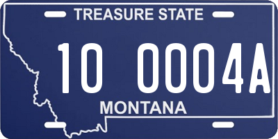 MT license plate 100004A