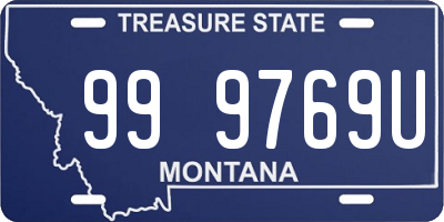 MT license plate 999769U