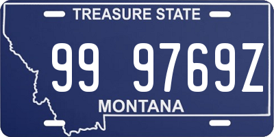 MT license plate 999769Z