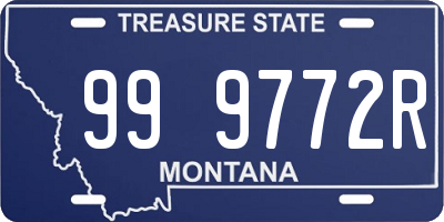 MT license plate 999772R