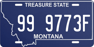 MT license plate 999773F