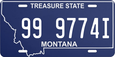 MT license plate 999774I