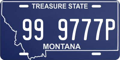 MT license plate 999777P