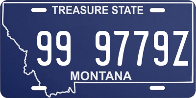 MT license plate 999779Z