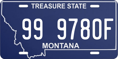 MT license plate 999780F
