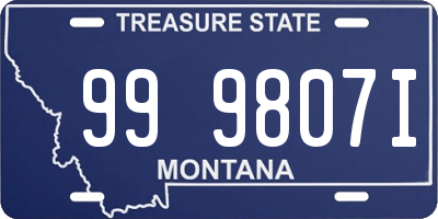 MT license plate 999807I
