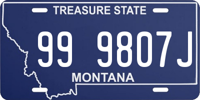 MT license plate 999807J