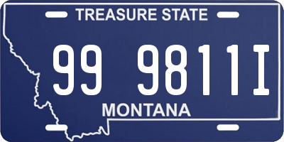 MT license plate 999811I