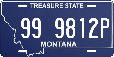 MT license plate 999812P