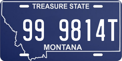 MT license plate 999814T