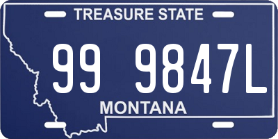 MT license plate 999847L