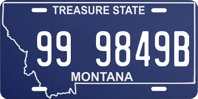 MT license plate 999849B