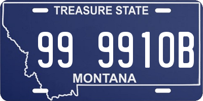 MT license plate 999910B