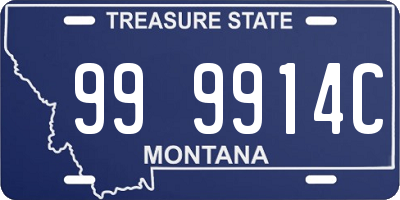MT license plate 999914C