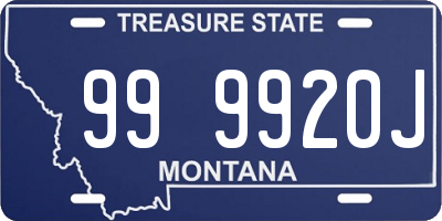 MT license plate 999920J