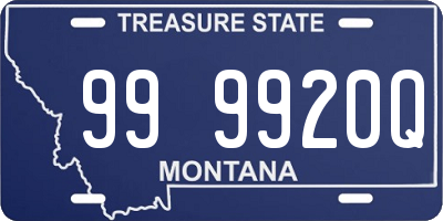 MT license plate 999920Q