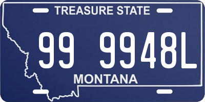 MT license plate 999948L