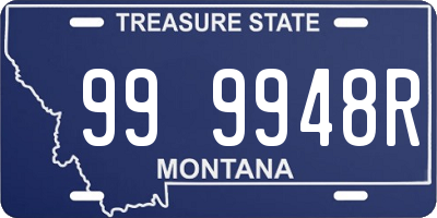 MT license plate 999948R