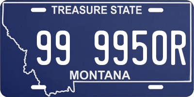 MT license plate 999950R