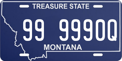 MT license plate 999990Q