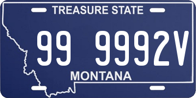 MT license plate 999992V