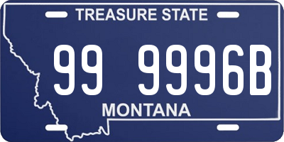 MT license plate 999996B