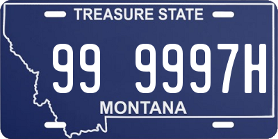 MT license plate 999997H