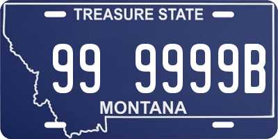 MT license plate 999999B