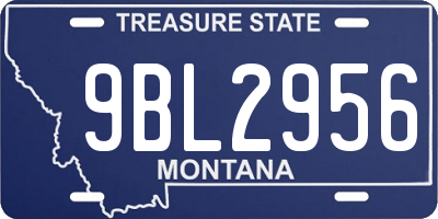 MT license plate 9BL2956