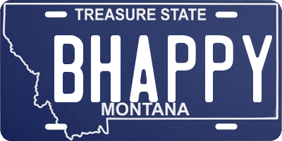 MT license plate BHAPPY