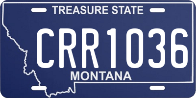 MT license plate CRR1036