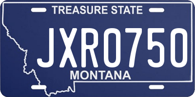 MT license plate JXR0750