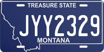 MT license plate JYY2329