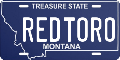 MT license plate REDTORO