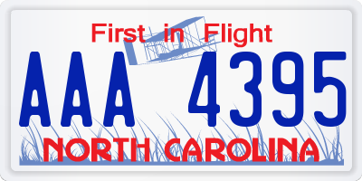 NC license plate AAA4395
