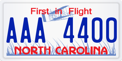NC license plate AAA4400