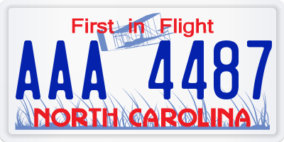NC license plate AAA4487