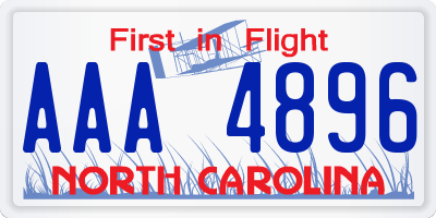 NC license plate AAA4896