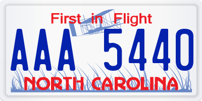 NC license plate AAA5440