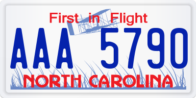 NC license plate AAA5790