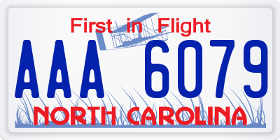 NC license plate AAA6079