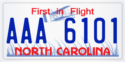 NC license plate AAA6101