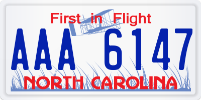 NC license plate AAA6147